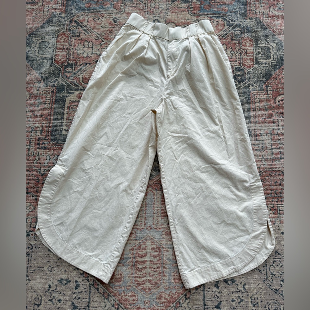 Anthropologie Mare Mare Curved-Hem Chino Pants/Light Sand/Small
